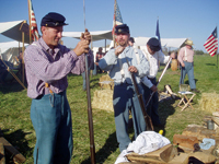 Cleaning the musket