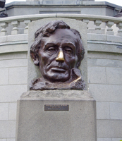 A bronze bust
