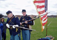 our bayonet-tipped muskets