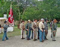 The Confederates line up