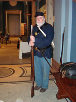 standing watch in the Main Hall