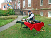 on the historical society's front lawn