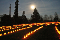the illuminations at the National Cemetery
