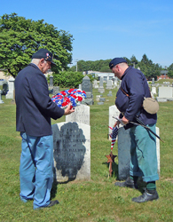 laying the wreathes
