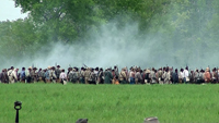 Another Confederate battalion marches forward