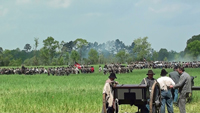 Confederate Infantry marching forward