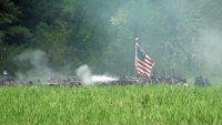 The Federals engaging in independent fire