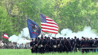 Confederates are still returning fire