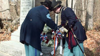 Placing the wreath
