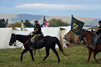 Horse Soldiers passing by our camp