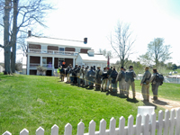 marching into the McLean House