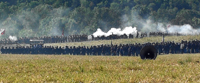 The Confederates firing a volley