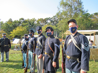uniform masks in Union blue