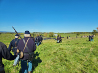 Marching back to camp