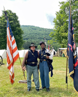 posing with Colonel Chuck Young