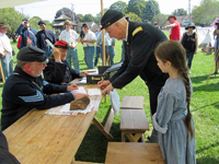 The Captain receiving his pay