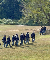 Marching out onto the field