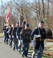 Marching to the 65th NY Monument