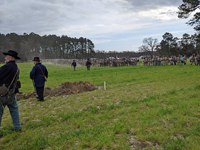marching back to camp