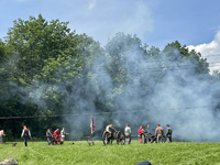 The Confederate artillery