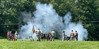 The Confederate artillery