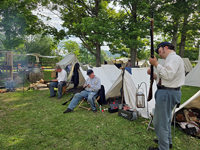 cleaning our muskets