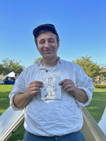 sketching of Pvt. Greg Frank