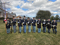 At the end of the parade route