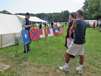 Bill with his flag lesson